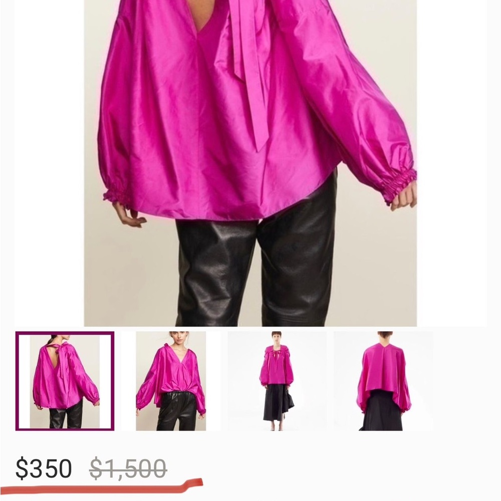 3.1 Phillip Lim Taffeta Fuchsia Blouse, size M
  
NEW, with price tag.